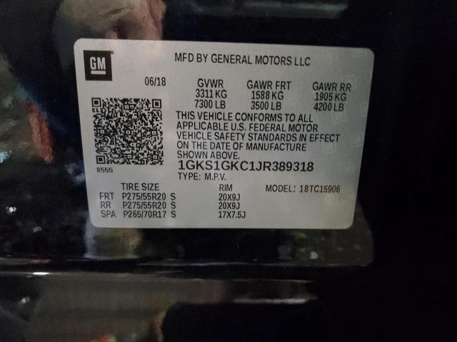 1GKS1GKC1JR389318 GMC Yukon Xl C1500 Slt