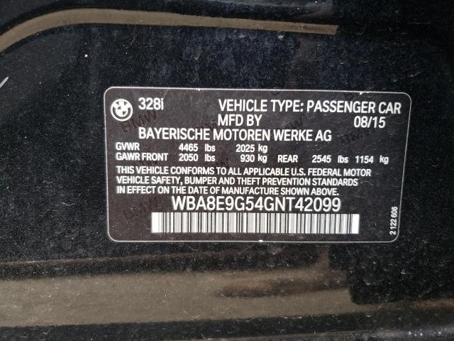WBA8E9G54GNT42099 BMW 328 I Sulev