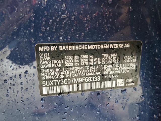 5UXTY3C07M9F68333 BMW X3 Sdrive30i