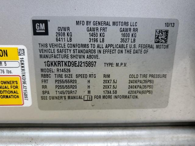 1GKKRTKD9EJ215897 GMC Acadia Denali