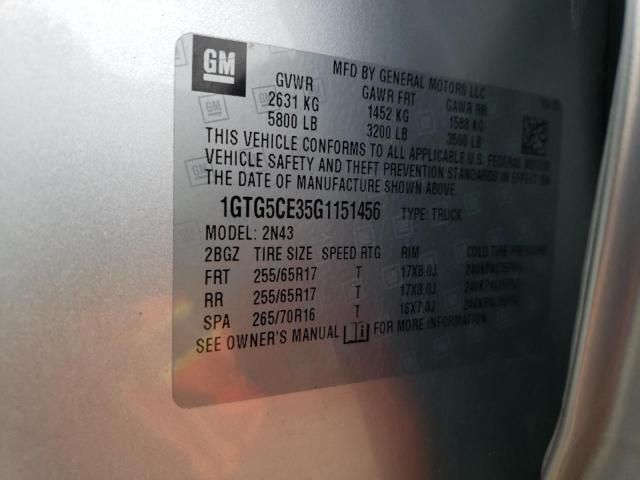 1GTG5CE35G1151456 GMC CANYON SLE