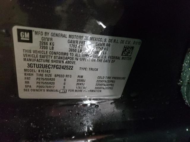 3GTU2UEC7FG242522 GMC Sierra K1500 Sle