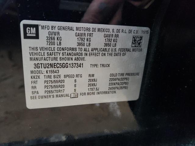 3GTU2NEC5GG137341 GMC Sierra K1500 Slt