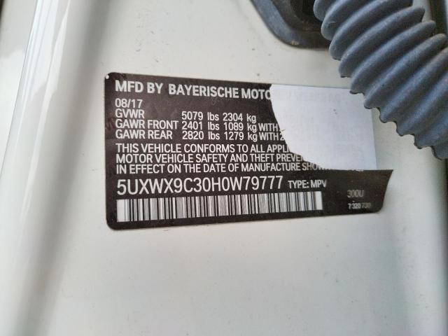 5UXWX9C30H0W79777 BMW X3 Xdrive28i