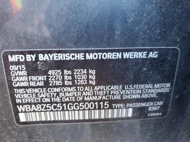 WBA8Z5C51GG500115 BMW 328 Xigt Sulev
