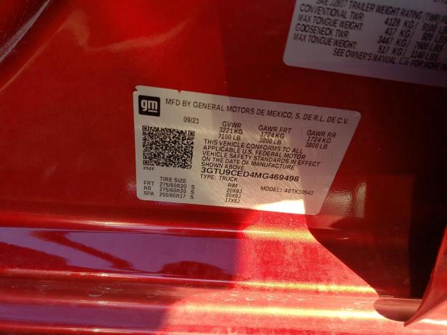 3GTU9CED4MG469498 GMC Sierra K1500 Elevation