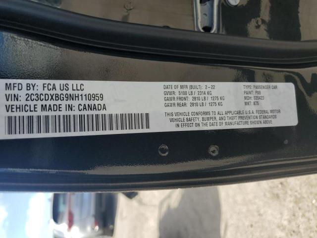 2C3CDXBG9NH110959 Dodge Charger Sxt