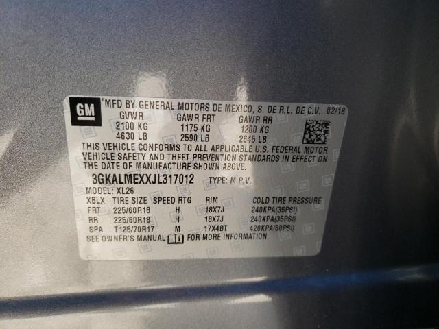 3GKALMEXXJL317012 GMC Terrain Sle
