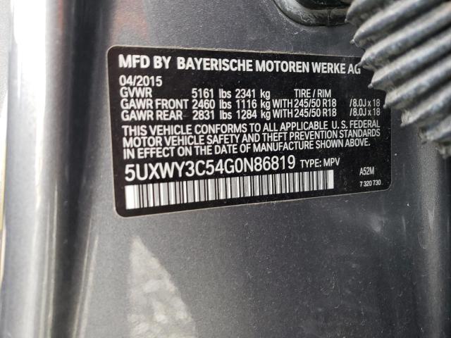 5UXWY3C54G0N86819 BMW X3 Xdrive28d