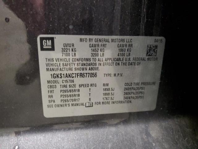 1GKS1AKC7FR677056 GMC YUKON SLE