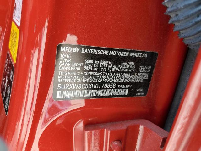 5UXXW3C5XH0T78858 BMW X4 Xdrive28i