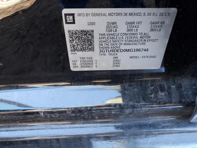 3GTU9DED0MG196744 GMC Sierra K1500 Slt