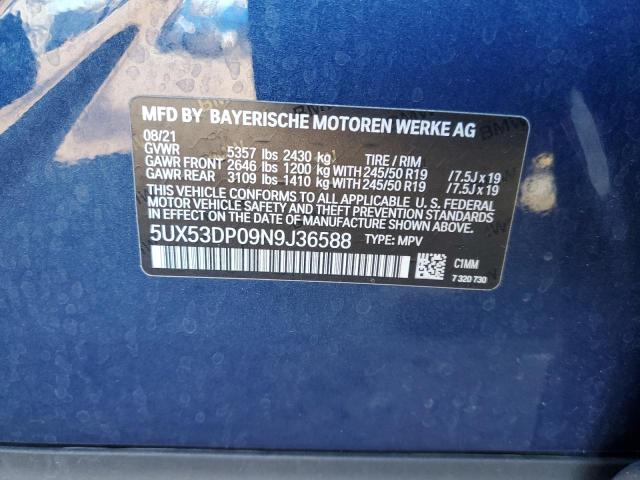 5UX53DP09N9J36588 BMW X3 Xdrive30i