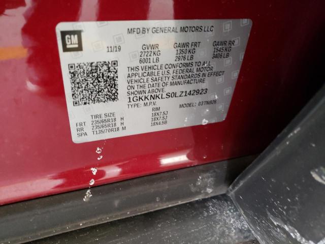 1GKKNKLS0LZ142923 GMC ACADIA SLE