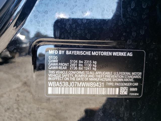 WBA53BJ07MWW89431 BMW 540 I