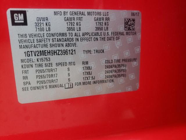 1GTV2MEH9HZ396121 GMC Sierra K1500 Sle