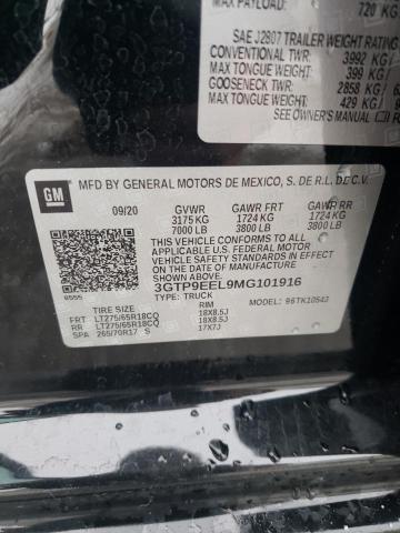 3GTP9EEL9MG101916 GMC Sierra K1500 At4