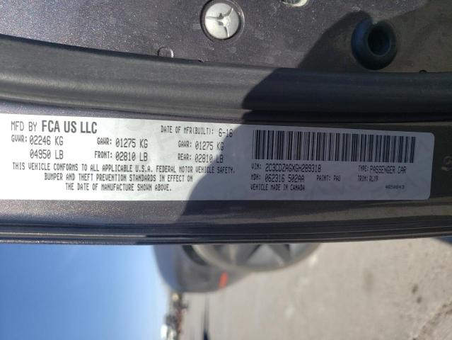 2C3CDZAGXGH289318 Dodge Challenger Sxt