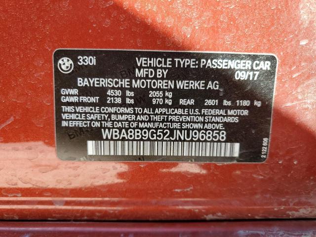 WBA8B9G52JNU96858 BMW 330 I
