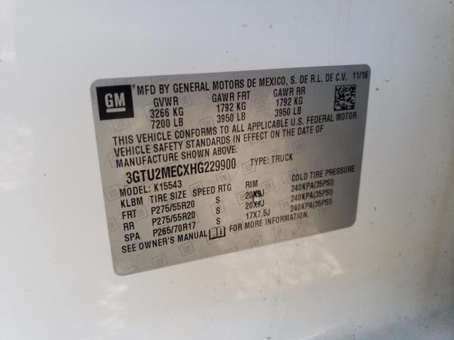 3GTU2MECXHG229900 GMC Sierra K1500 Sle