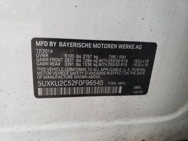 5UXKU2C52F0F96545 BMW X6 Xdrive35i