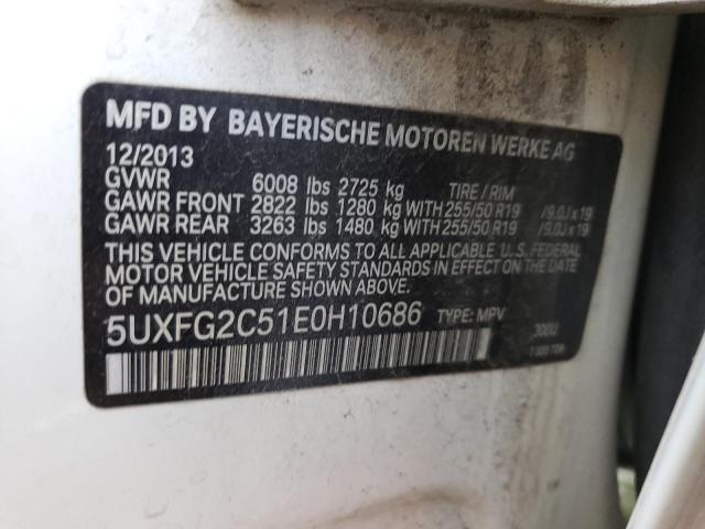 5UXFG2C51E0H10686 BMW X6 Xdrive35i