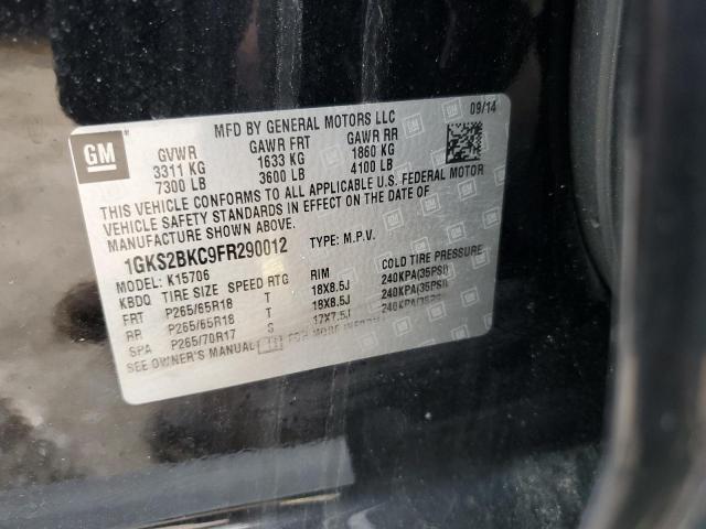 1GKS2BKC9FR290012 GMC YUKON SLT