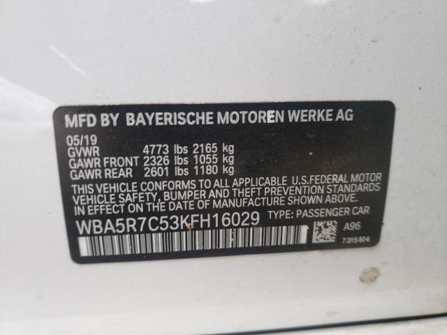 WBA5R7C53KFH16029 BMW 330XI