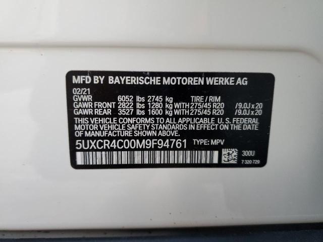 5UXCR4C00M9F94761 BMW X5 Sdrive 40i