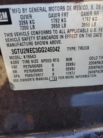 3GTU2NEC3GG246042 GMC Sierra K1500 Slt
