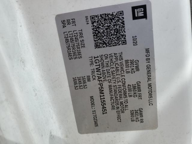 1GTW7AFP5M1155451 GMC Savana G2500