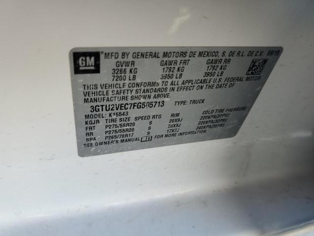 3GTU2VEC7FG505713 GMC Sierra K1500 Slt