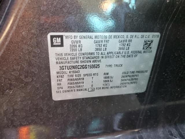 3GTU2NEC2GG193625 GMC Sierra K1500 Slt