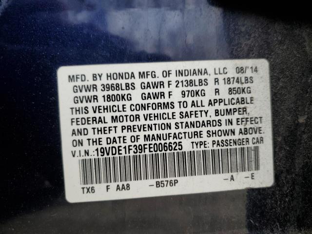 19VDE1F39FE006625 Acura ILX 20