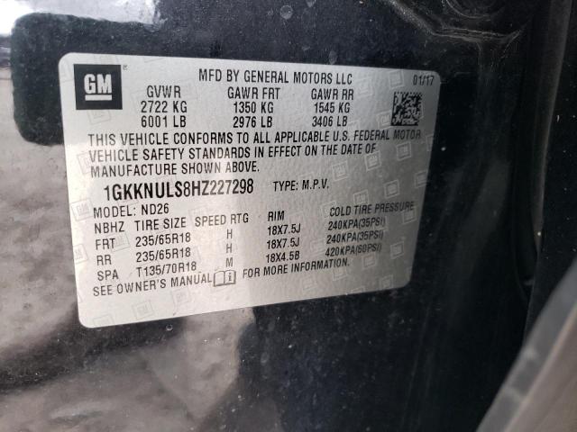 1GKKNULS8HZ227298 GMC Acadia Slt-1
