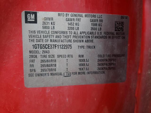 1GTG5CE37F1122975 GMC CANYON SLT