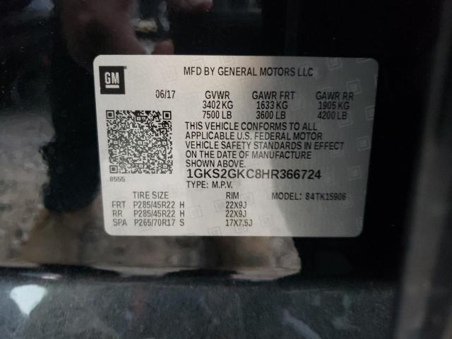 1GKS2GKC8HR366724 GMC Yukon Xl K1500 Slt