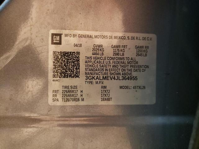 3GKALMEV4JL364955 GMC Terrain Sle