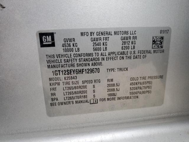 1GT12SEY6HF129670 GMC Sierra K2500 Sle