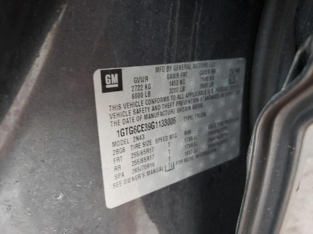 1GTG6CE39G1133006 GMC CANYON SLE