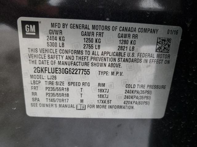 2GKFLUE30G6227755 GMC Terrain Slt