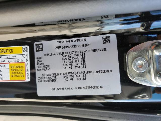 1GKS2CKD7NR255921 GMC Yukon At4