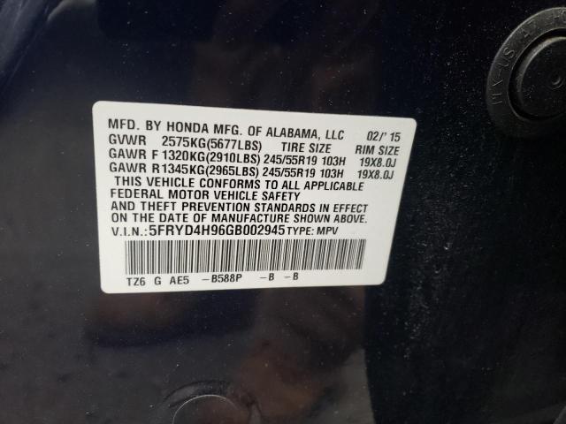 5FRYD4H96GB002945 Acura Mdx Advance