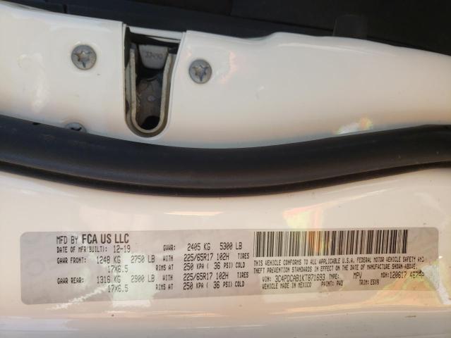 3C4PDCAB1KT871693 Dodge JOURNEY SE