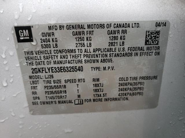2GKFLYE33E6325540 GMC Terrain Slt