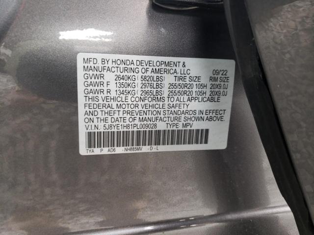 5J8YE1H81PL009028 Acura Mdx Advance