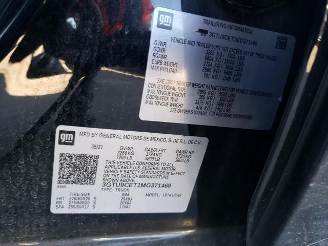 3GTU9CET1MG371469 GMC Sierra K1500 Elevation