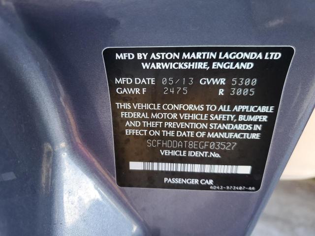 SCFHDDAT8EGF03527 Aston Martin Rapide