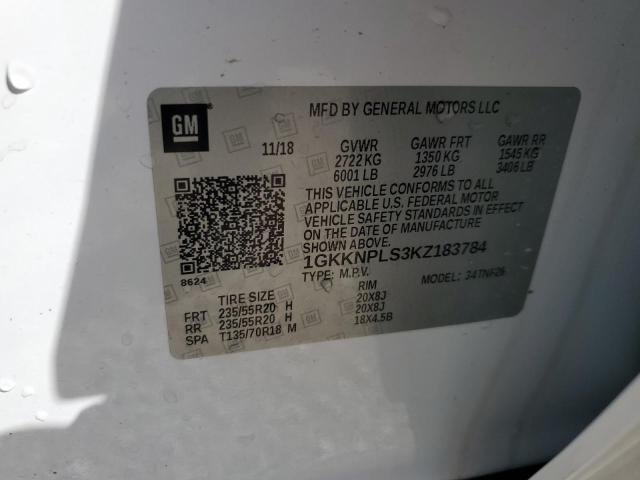 1GKKNPLS3KZ183784 GMC Acadia Denali