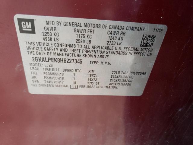 2GKALPEK8H6227345 GMC Terrain Slt